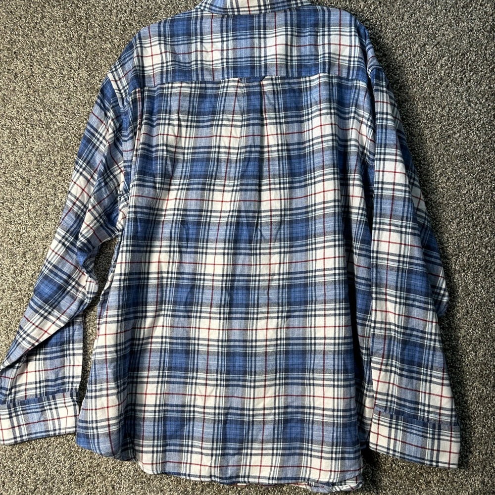 NWT men’s big and tall Izod flannel button down shirt SZ 3XLT - Picture 7 of 10